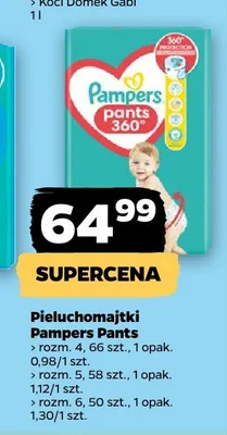 Pieluchomajtki Pampers Pants promocja w Netto