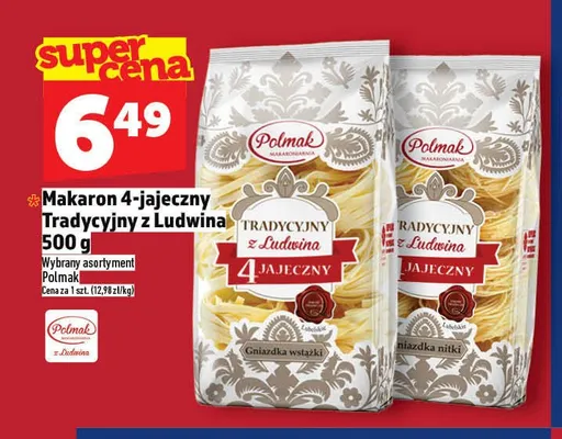 Makaron 4-jajeczny Tradycyjny z Ludwina Polmak gniazdka wstążki promocja w TOPAZ