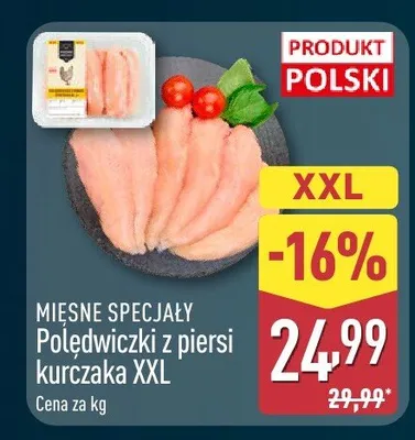 Polędwiczki z piersi kurczaka XXL Mięsne Specjały promocja w Aldi