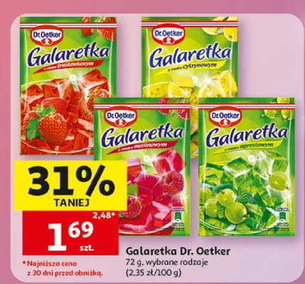 Galaretka Dr. Oetker truskawkowa promocja w Auchan