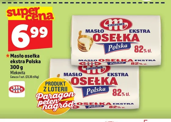 Masło osełka ekstra polska Mlekovita promocja w TOPAZ