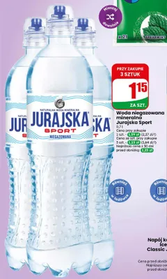 Woda mineralna niegazowana Jurajska Sport promocja w Dino