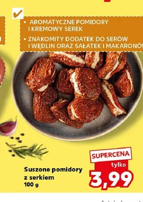Suszone pomidory z serkiem promocja w Kaufland