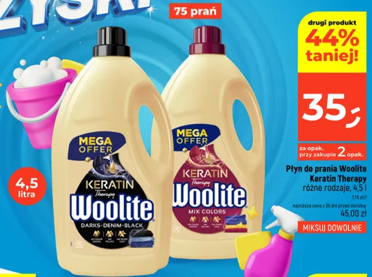 Płyn do prania Woolite Keratin Therapy Darks Denim Black promocja w Dealz