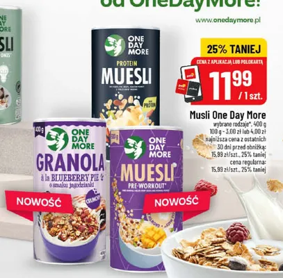 Musli One Day More wybrane rodzaje promocja w POLOmarket