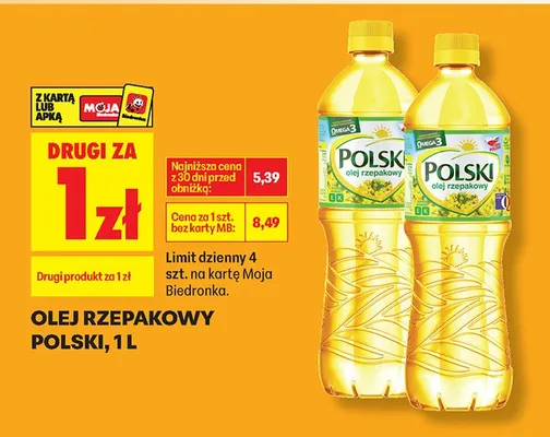 Olej rzepakowy Polski promocja w Biedronka