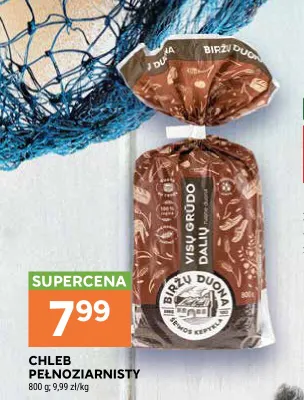 Chleb pełnoziarnisty Biržų Duona promocja w Stokrotka