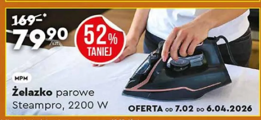 Żelazko parowe Steampro 2200W promocja w Biedronka