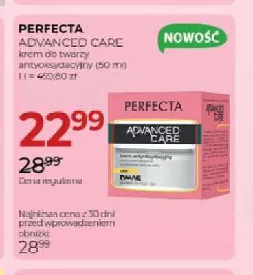 Krem do twarzy antyoksydacyjny Perfecta Advanced Care promocja w Drogerie Jawa