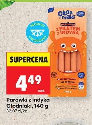 Parówki z indyka Głodniaki promocja w Biedronka