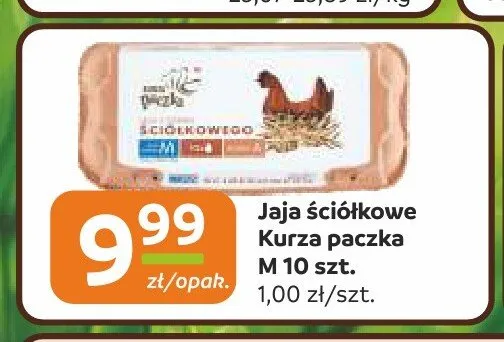 Jaja ściółkowe Kurza paczka klasa M promocja w Społem Częstochowa