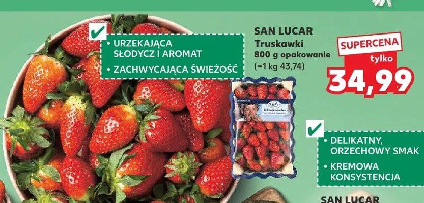 Truskawki 800 g promocja w Kaufland