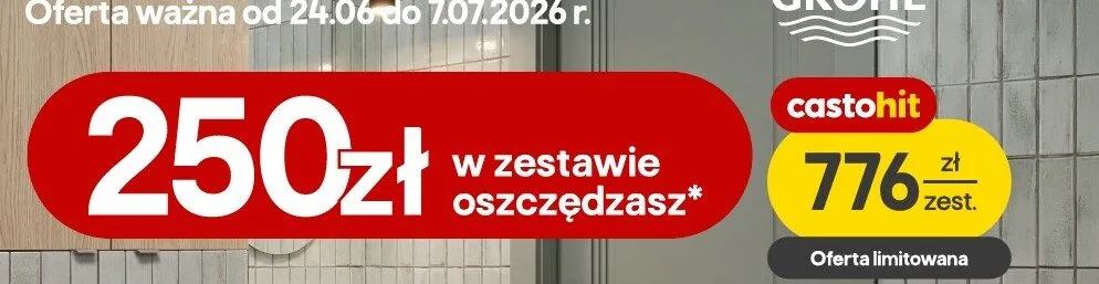 Zestaw stelaż podtynkowy WC Grohe Solido + miska WC Cavally promocja w Castorama