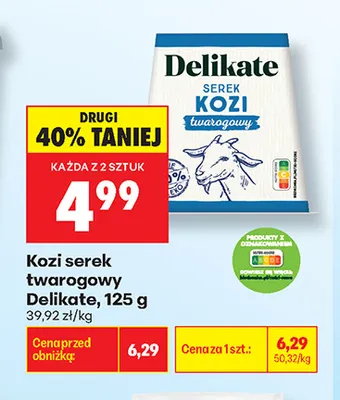 Kozi serek twarogowy Delikate promocja w Biedronka