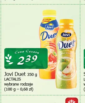 Napój jogurtowy Jovi Duet jabłko gruszka promocja w CEZAR Delikatesy