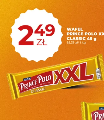 Wafel Prince Polo XXL Classic promocja w Duży Ben
