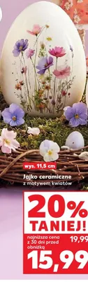 Jajko ceramiczne z motywem kwiatów promocja w Kaufland