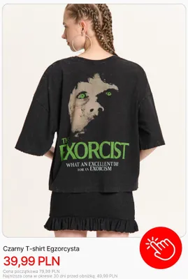 T-shirt Cropp czarny Egzorcysta promocja w Cropp