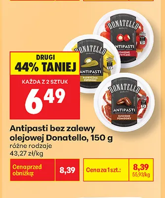 Antipasti bez zalewy olejowej papryczka peperoni Donatello promocja w Biedronka