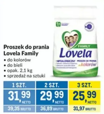 Proszek do prania Lovela Family do kolorów promocja w Makro