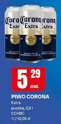 Piwo corona extra puszka promocja w Chorten