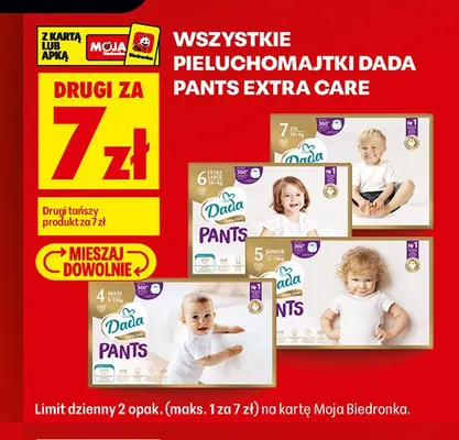 Pieluchomajtki Dada Pants 6 Extra Large Extra Care promocja w Biedronka