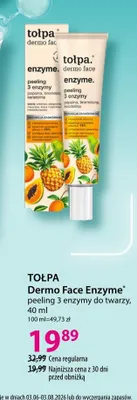 Peeling 3 enzymy do twarzy Tołpa Dermo Face Enzyme promocja w Hebe