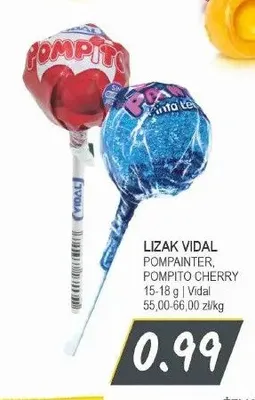 Lizak Vidal Pompito Cherry promocja w Słoneczko