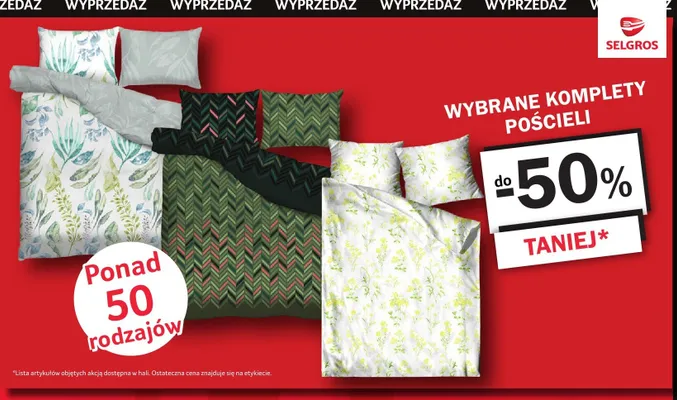 Komplety pościeli promocja w Selgros