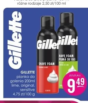 Pianka do golenia Gillette promocja w Drogerie Jasmin