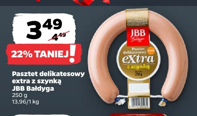 Pasztet delikatesowy extra z szynką promocja w Netto