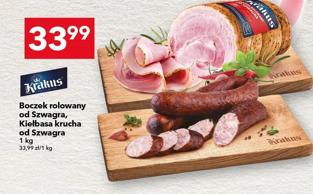 Kiełbasa krucha od Szwagra promocja w LEWIATAN