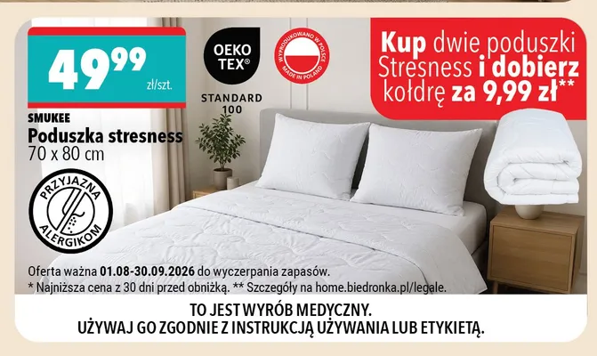 Poduszka stressness Smukee promocja w Biedronka Home