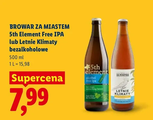 Piwo kraftowe Letnie Klimaty bezalkoholowe promocja w Lidl