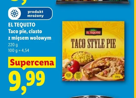 Taco pie ciasto z mięsem wołowym El Tequito promocja w Lidl