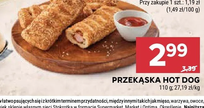 Przekąska hot dog promocja w Stokrotka