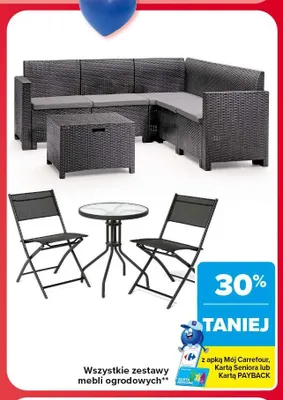 Zestawy mebli ogrodowych promocja w Carrefour
