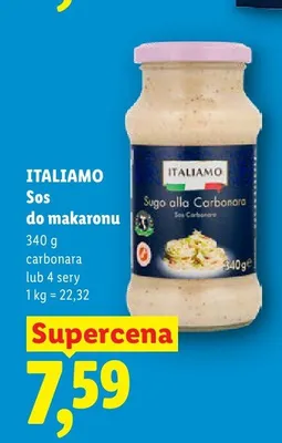 Sos do makaronu Italiamo 4 sery promocja w Lidl