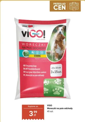 Woreczki na psie odchody ViGO! promocja w Dino