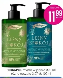 Mydło w płynie 390 ml różne rodzaje Herbapol promocja w Drogerie Jasmin