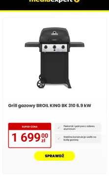 Grill gazowy 6.9 kW promocja w Media Expert