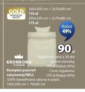 Komplet pościeli satynowej Kronborg Nell 140x200 cm + 70x80 promocja w Jysk