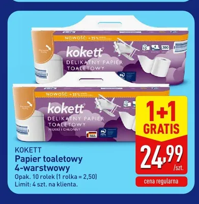 Papier toaletowy Kokett 4-warstwowy promocja w Aldi