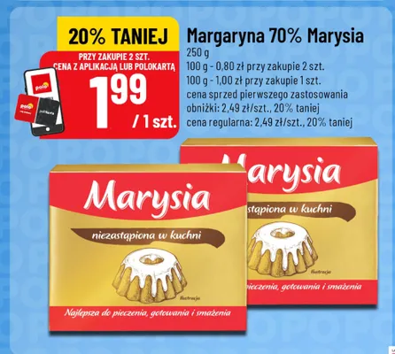 Margaryna 70% Marysia promocja w POLOmarket