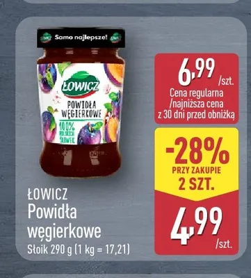 Powidła węgierkowe Łowicz promocja w Aldi
