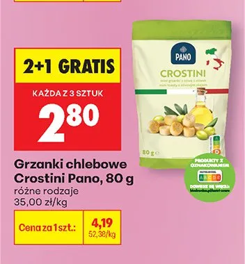Grzanki chlebowe  Crostini różne rodzaje promocja w Biedronka
