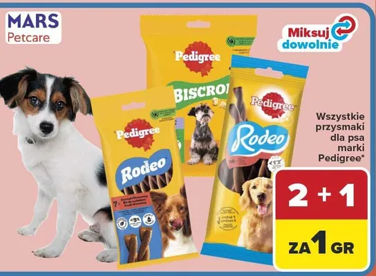 Przysmaki dla psa Pedigree promocja w Carrefour Market