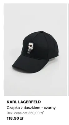Czapka z daszkiem Karl Lagerfeld czarny promocja w Lounge by Zalando