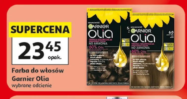Farba do włosów Garnier Olia promocja w Auchan