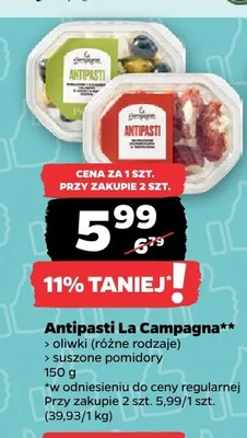 Antipasti suszone pomidory La Campagna promocja w Netto